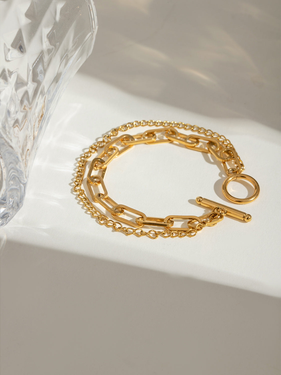 18K Gold-Plated Stainless Steel Chain Bracelet