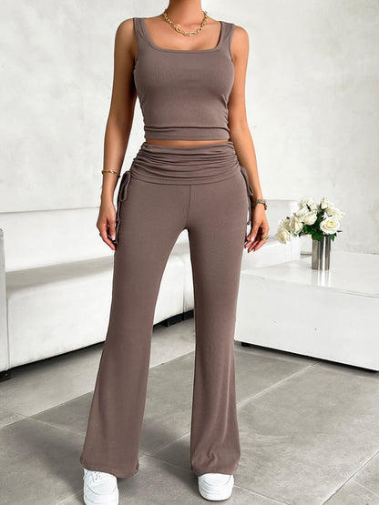 Devine Square Neck Tank and Drawstring Pants Set